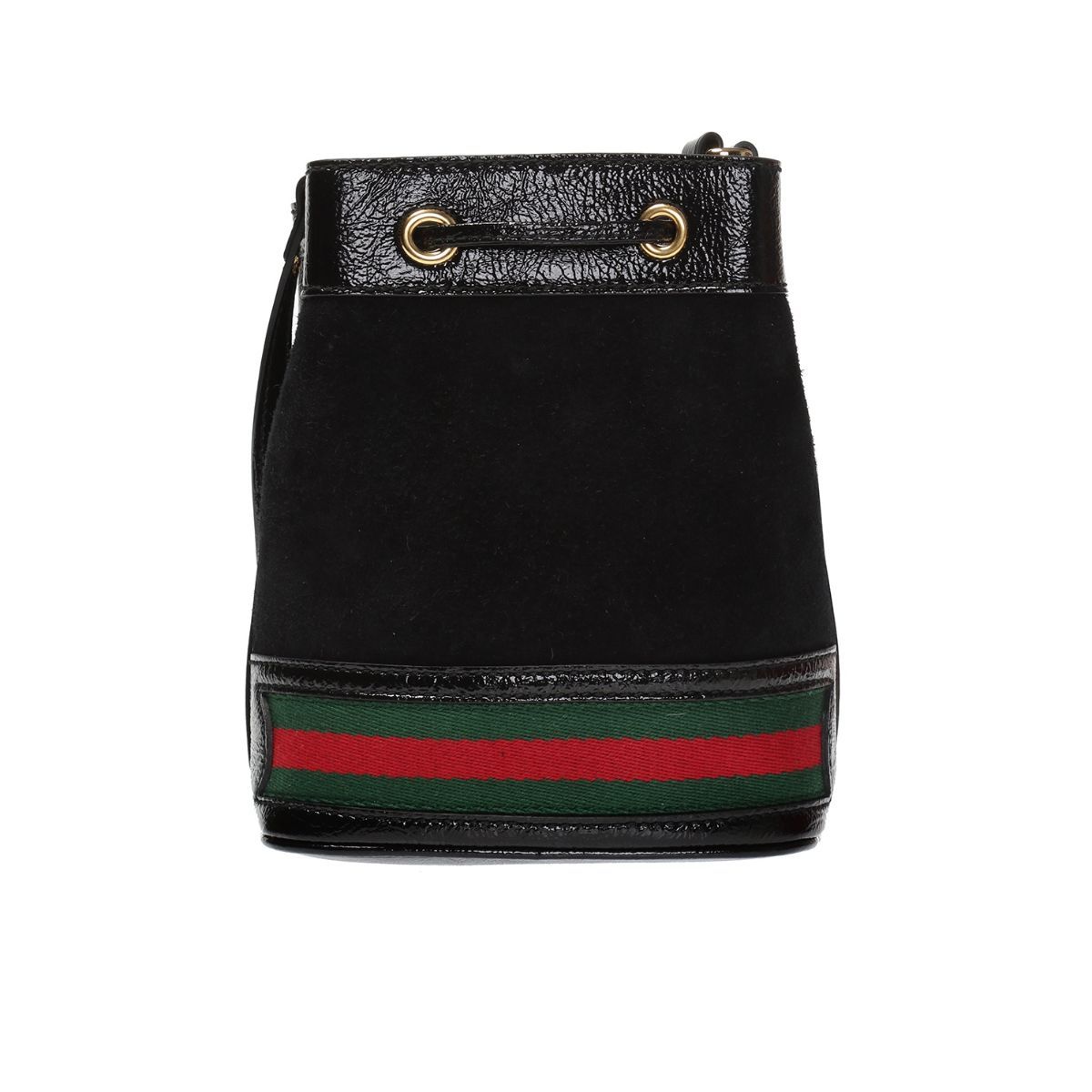 Gucci Ophidia Mini Textured Leather-Trimmed Suede Bucket Bag