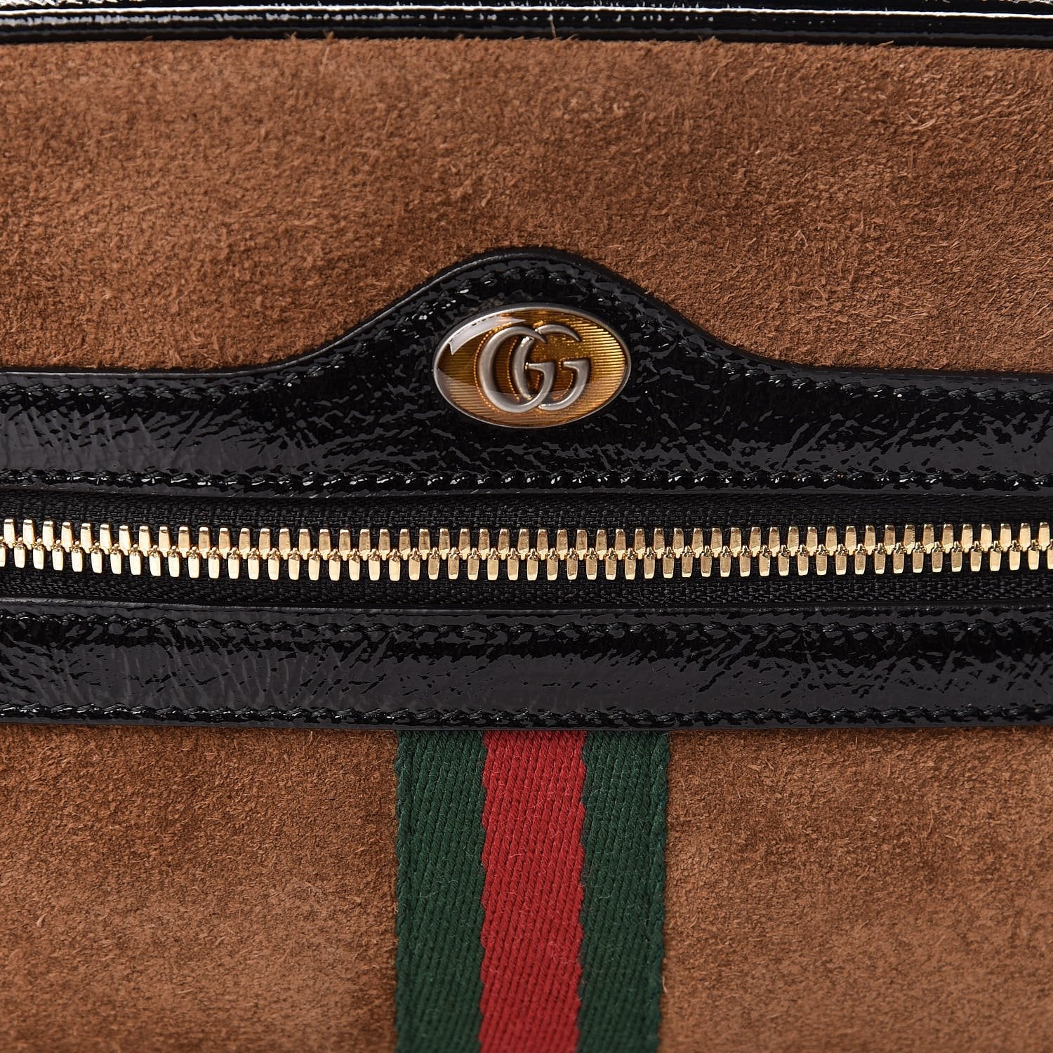 Gucci Ophidia Small Brown Web Belt Bag Size 85