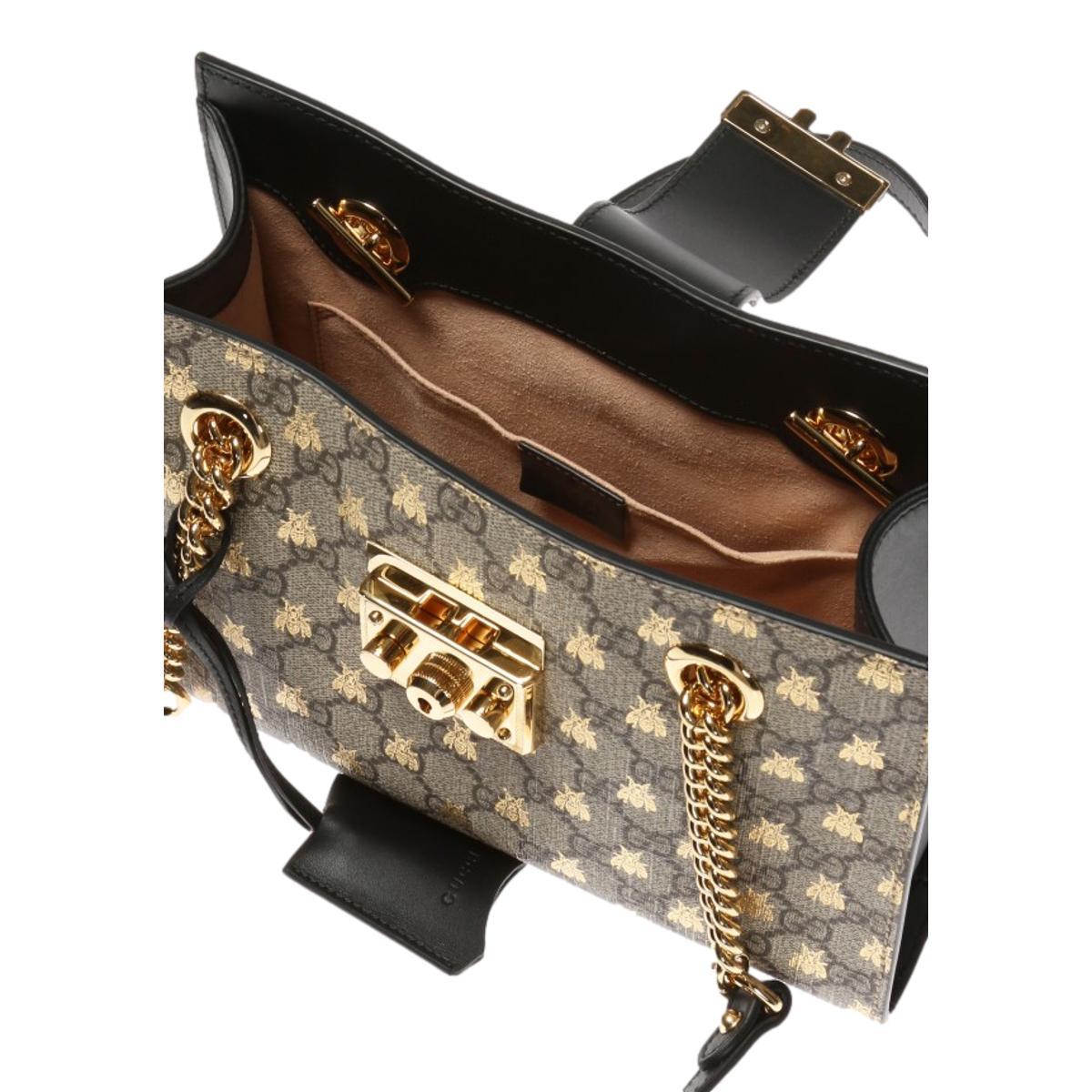 Gucci Padlock Small GG Bees Shoulder Bag