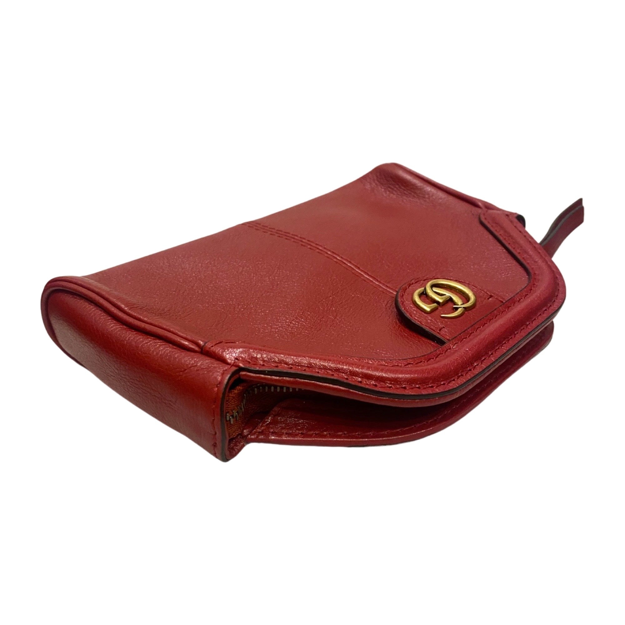 Gucci Rebelle Red Calf Leather Clutch Bag