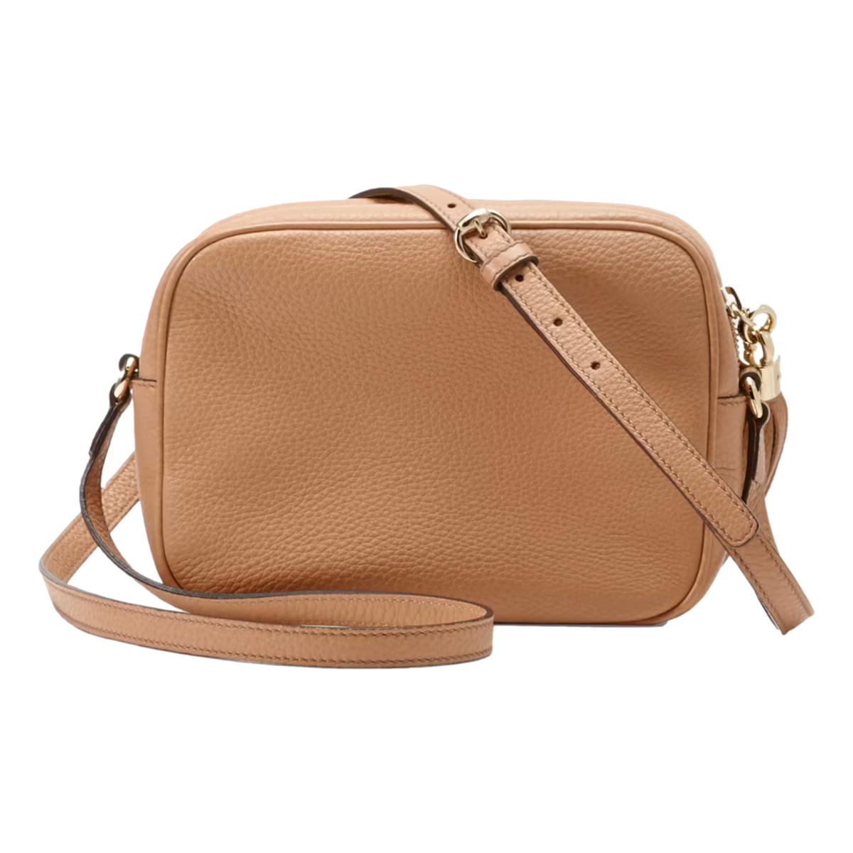 Gucci Soho Disco Beige Leather Small camera Crossbody bag