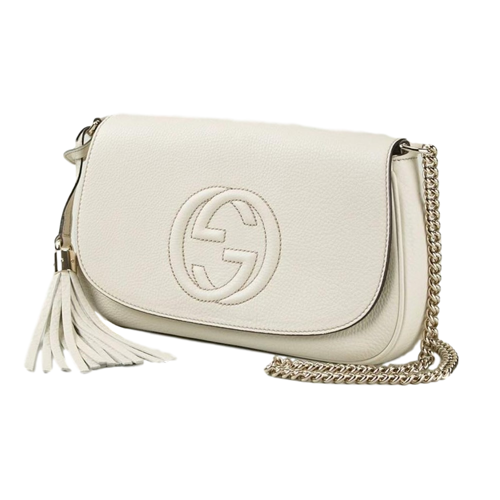 Gucci Soho Disco Ivory Signature Collection Gold Chain