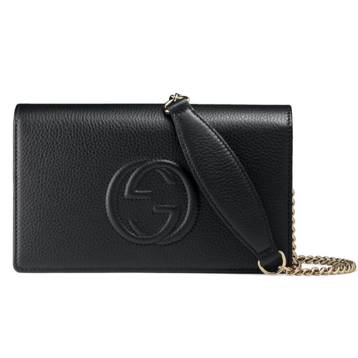 Gucci Soho Wallet on Chain Black Leather Cross Body Bag