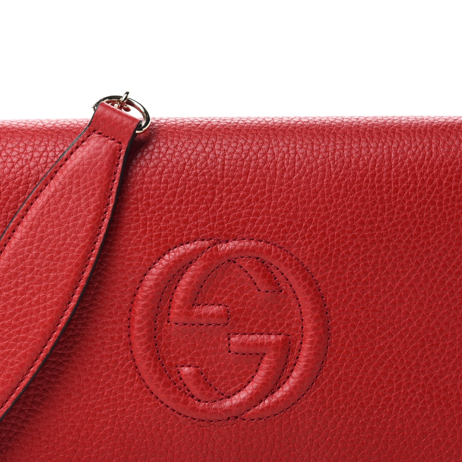 Gucci Soho Wallet on Chain Red Leather Cross Body Bag