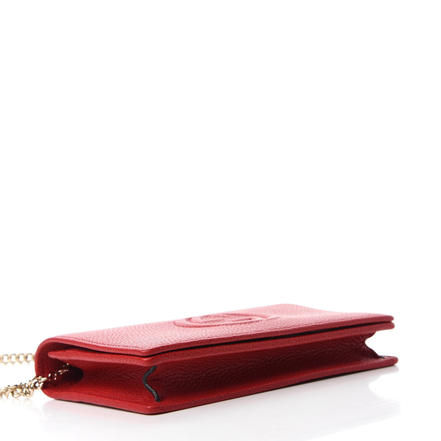 Gucci Soho Wallet on Chain Red Leather Cross Body Bag