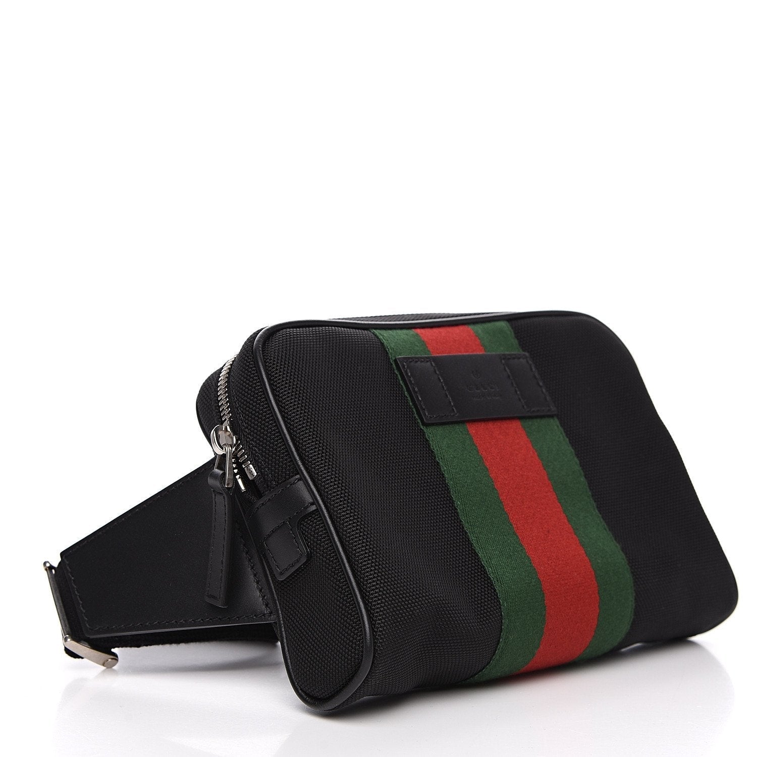 Gucci Techno Canvas Belt Bag Green Red Web