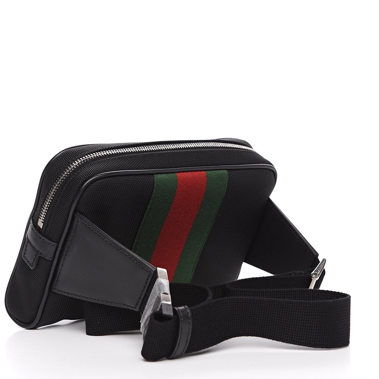 Gucci Techno Canvas Belt Bag Green Red Web