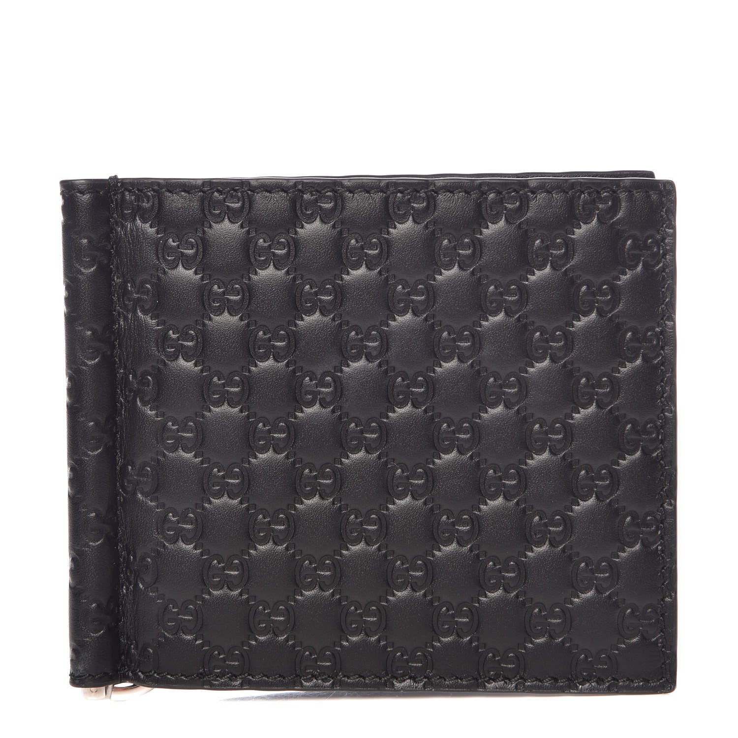 Gucci Unisex Microguccissima GG Black Money Clip Wallet