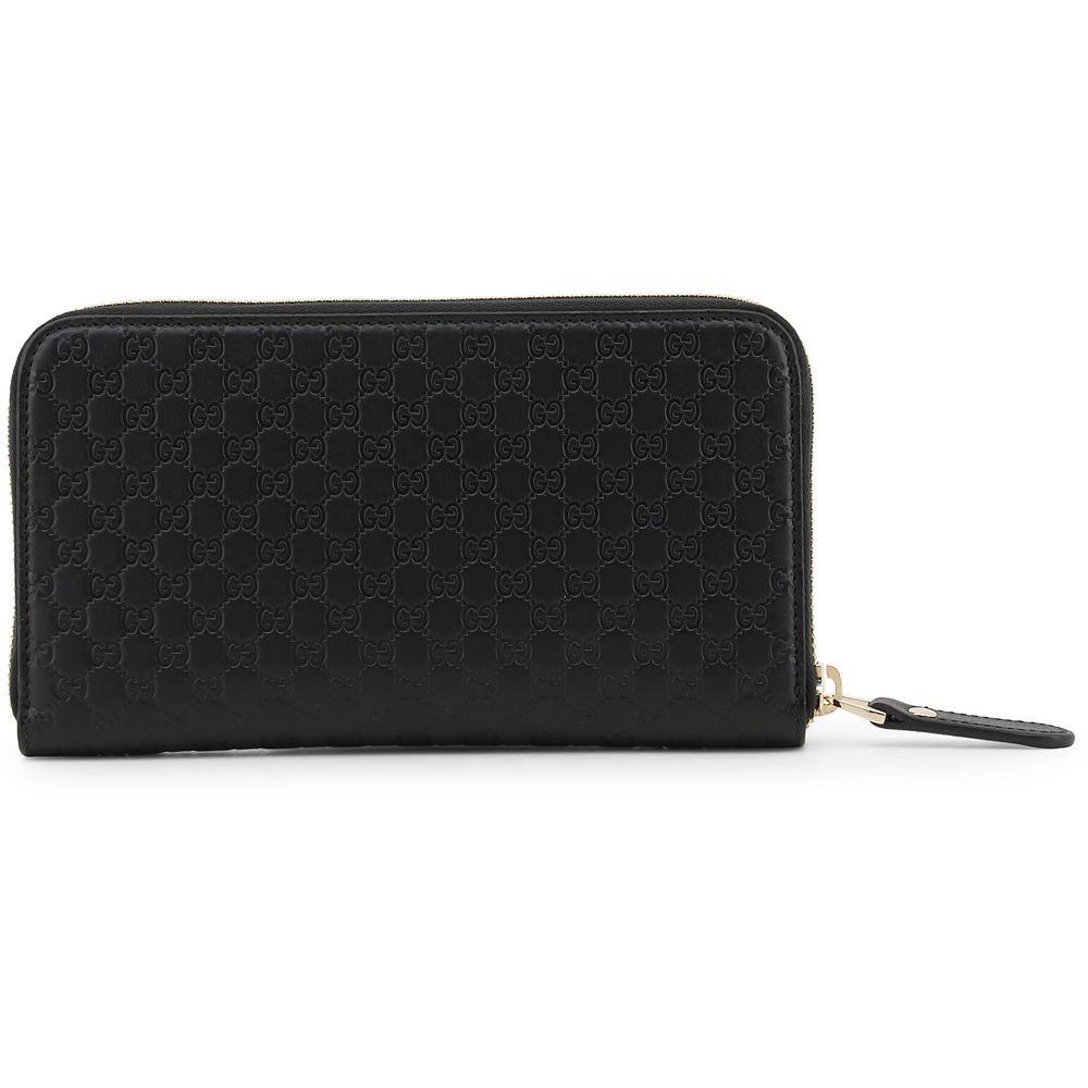 Gucci Women's Black Microguccissima GG Leather Zipper Wallet