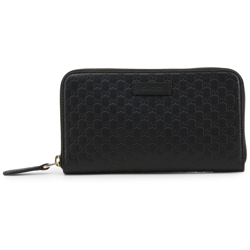 Gucci Women's Black Microguccissima GG Leather Zipper Wallet