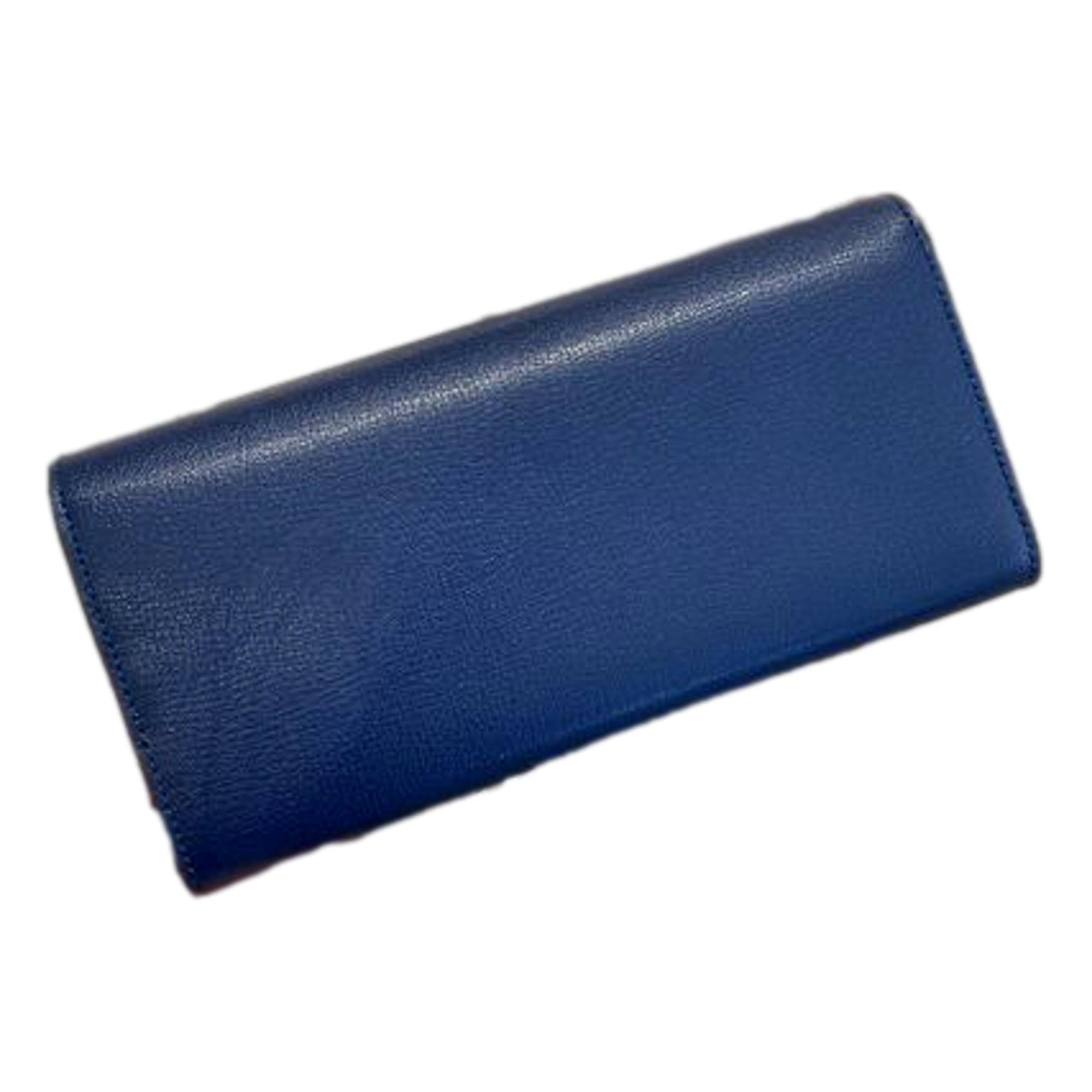 Jimmy Choo Martina Dark Blue Leather Continental Wallet