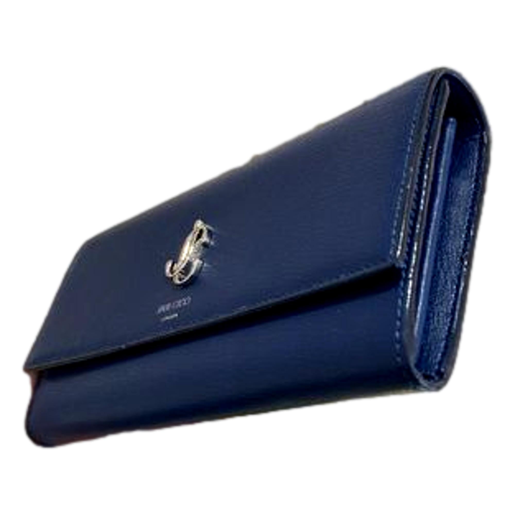 Jimmy Choo Martina Dark Blue Leather Continental Wallet