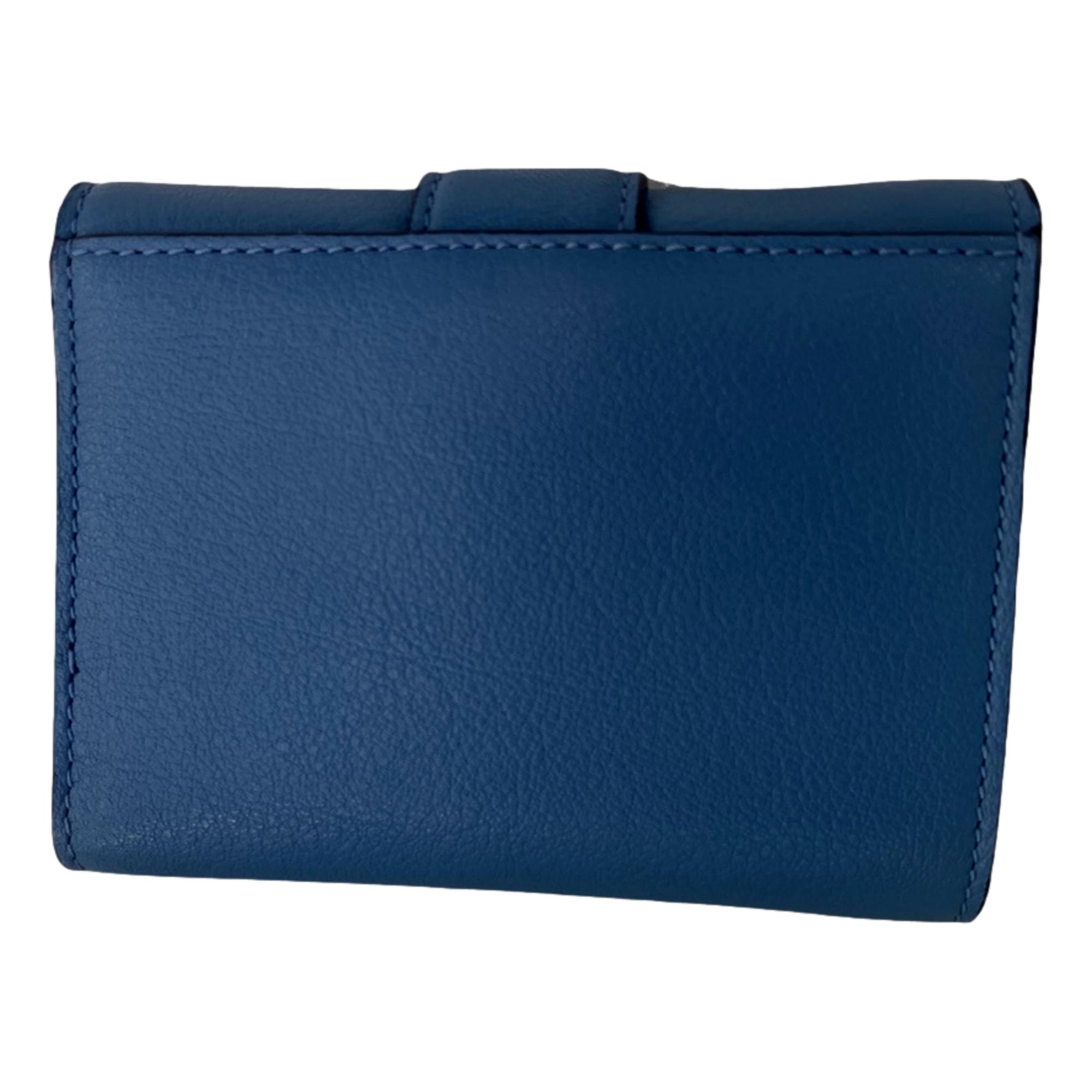 Jimmy Choo Cheri Parrot Blue Small Leather Card Case