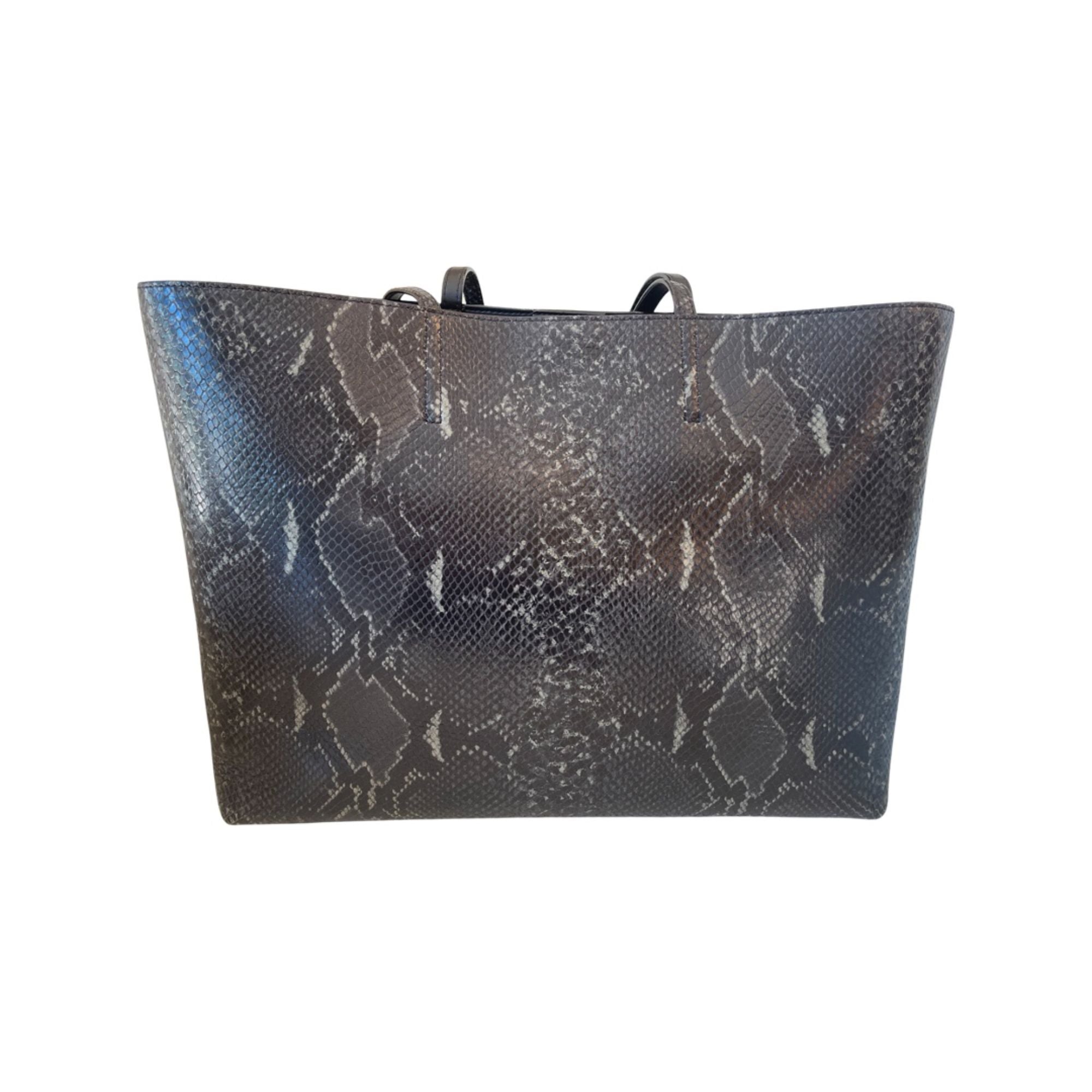 Jimmy Choo Martina Anthracite Snake Printed Tote