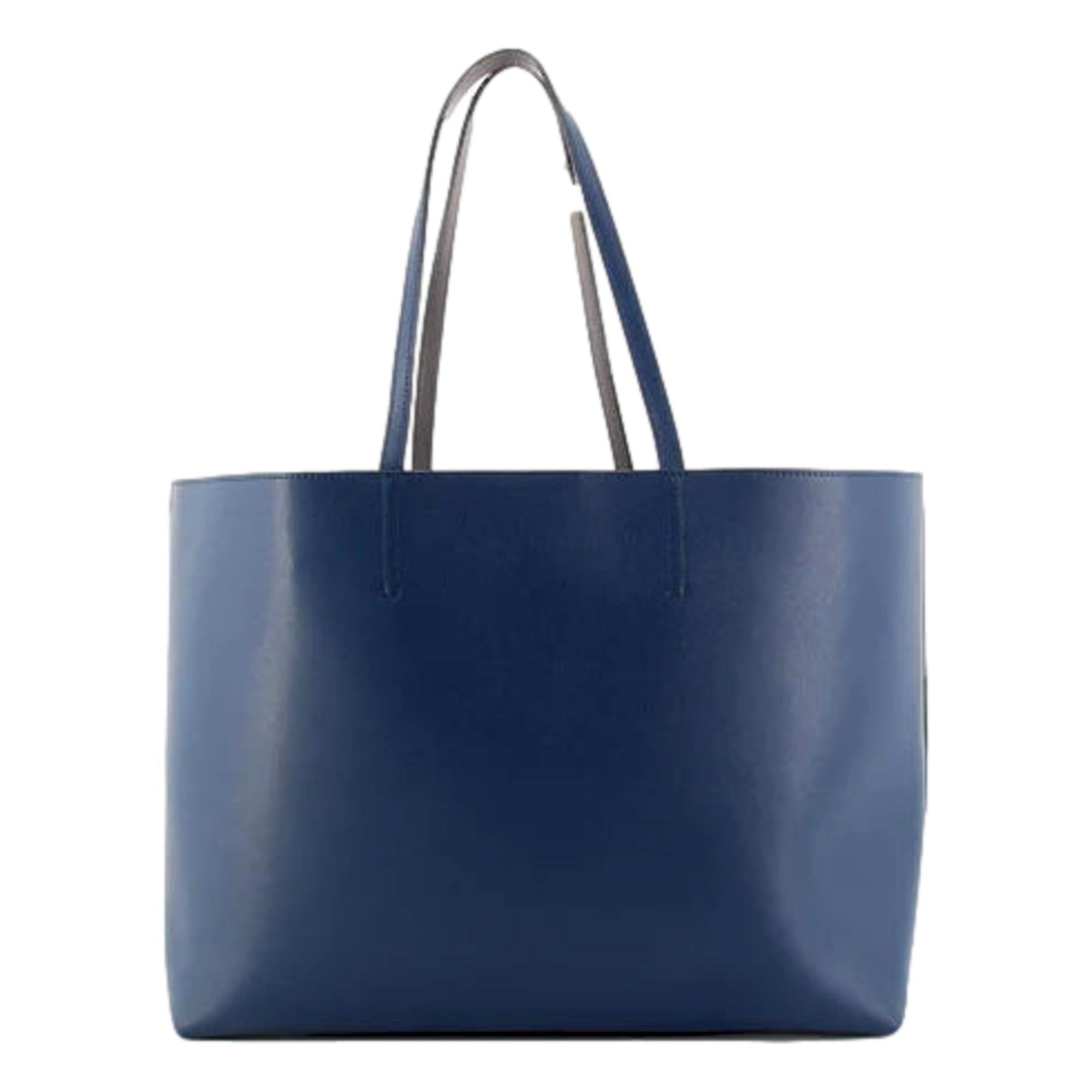 Jimmy Choo Martina Dark Blue Leather Tote