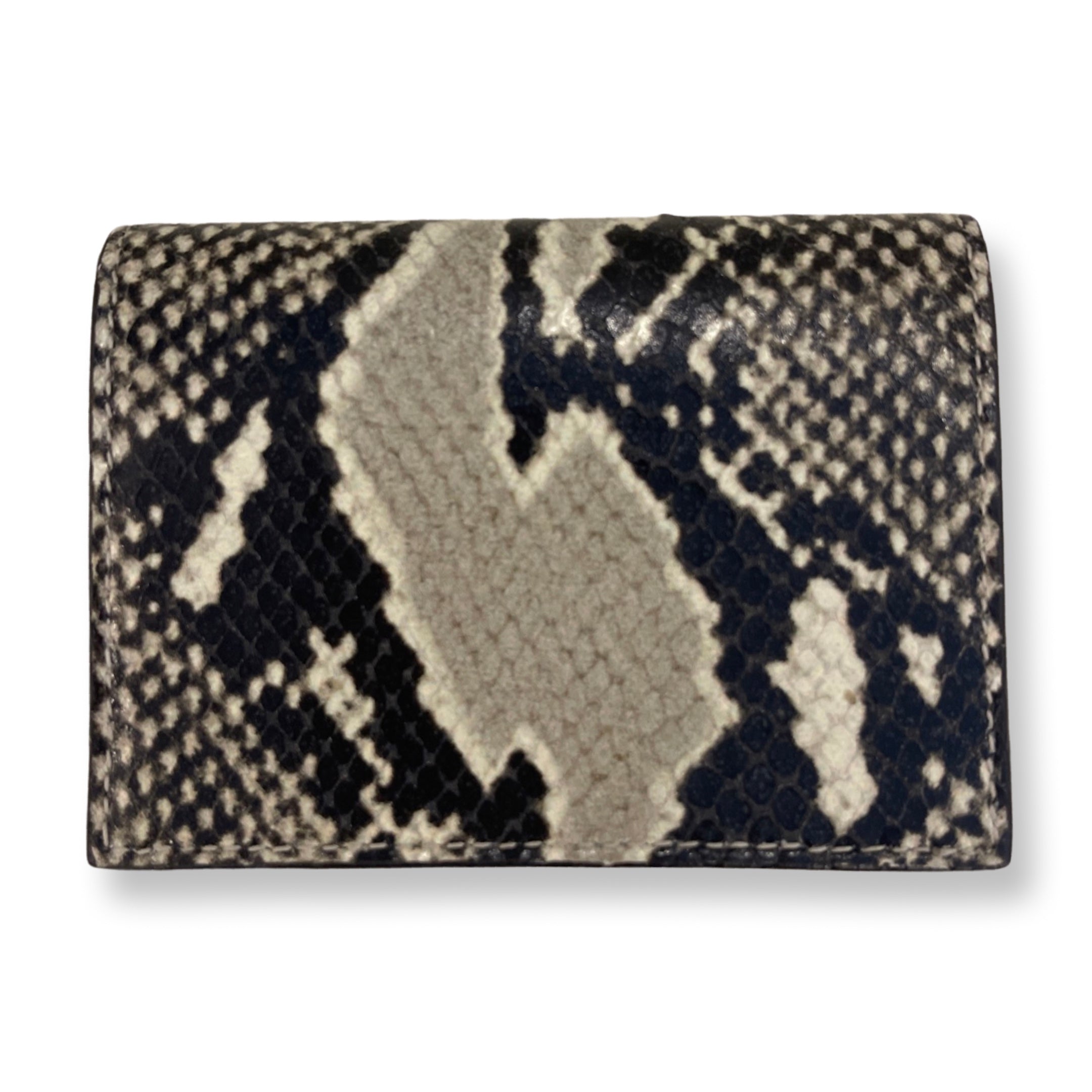 Jimmy Choo Martina Light Stone Snake Printed Leather Card Case