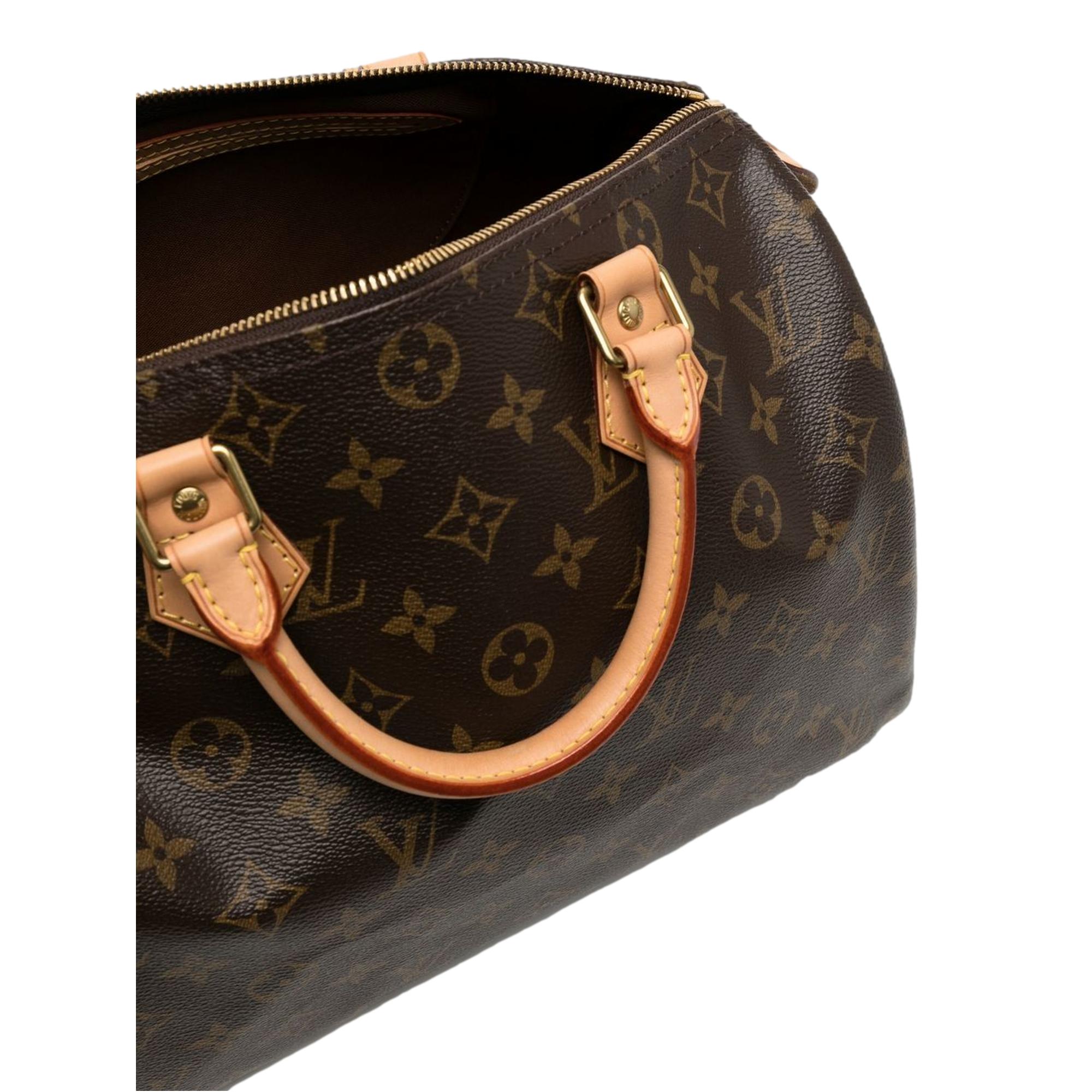 Louis Vuitton Speedy 30 Monogram Brown Coated Canvas