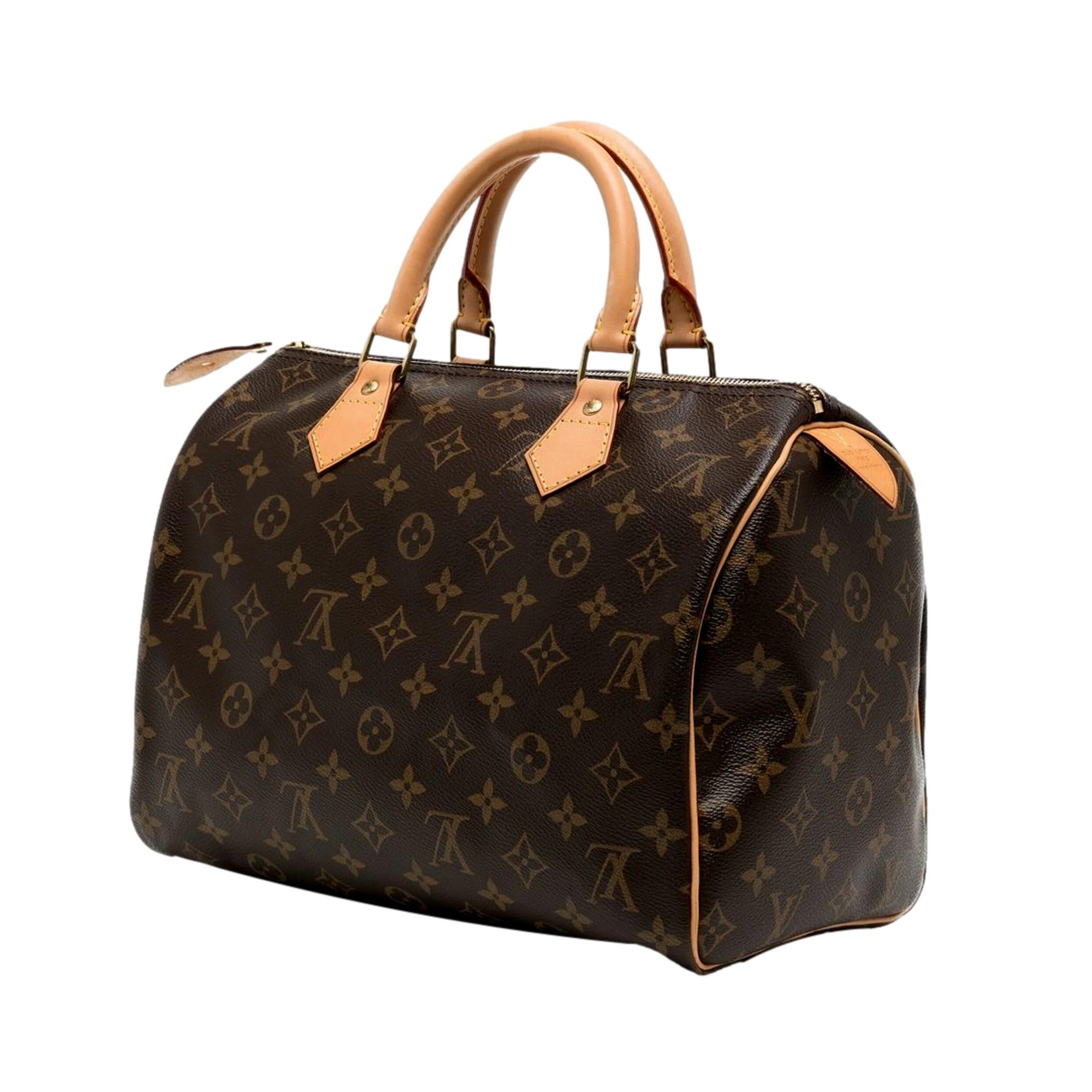 Louis Vuitton Speedy 30 Monogram Brown Coated Canvas