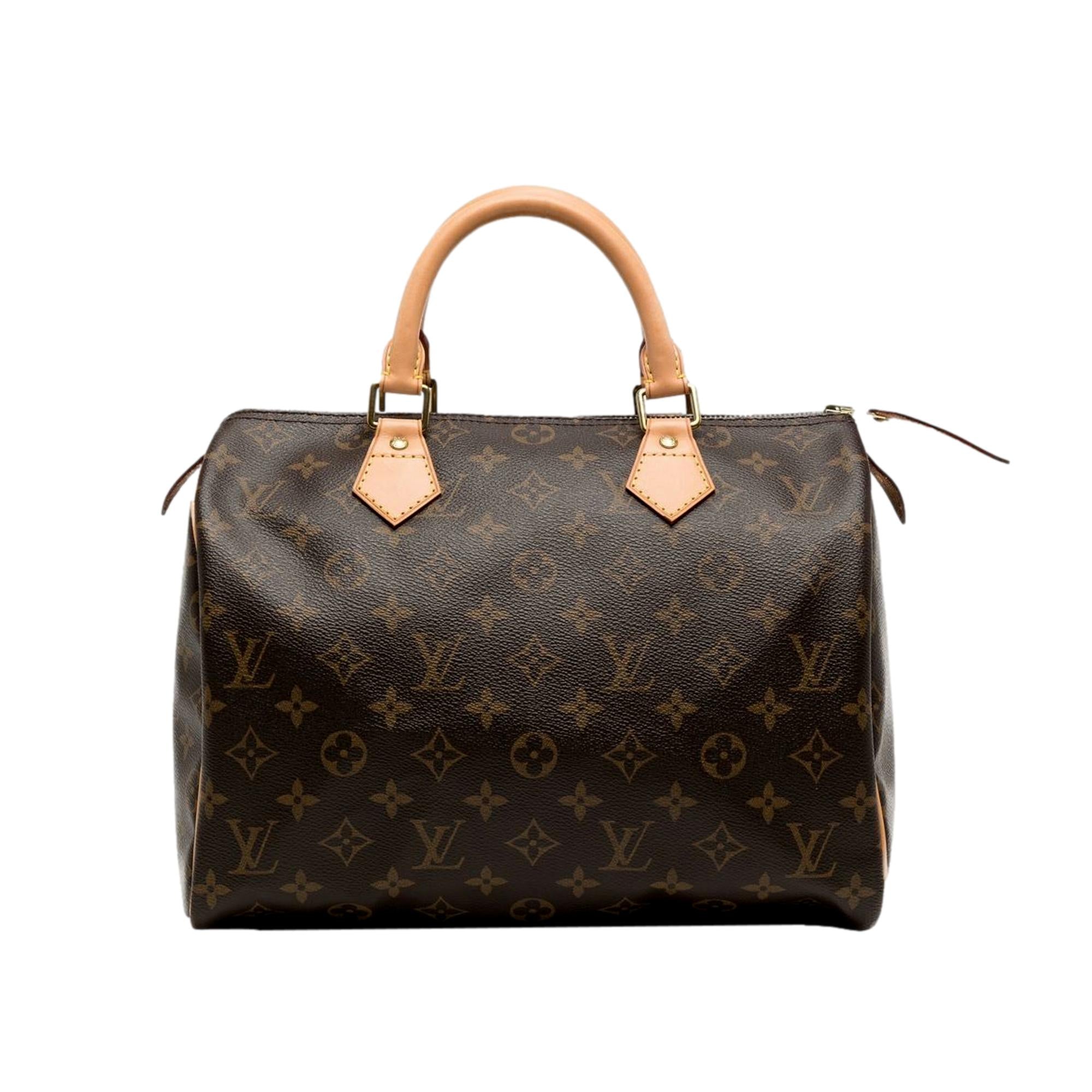 Louis Vuitton Speedy 30 Monogram Brown Coated Canvas