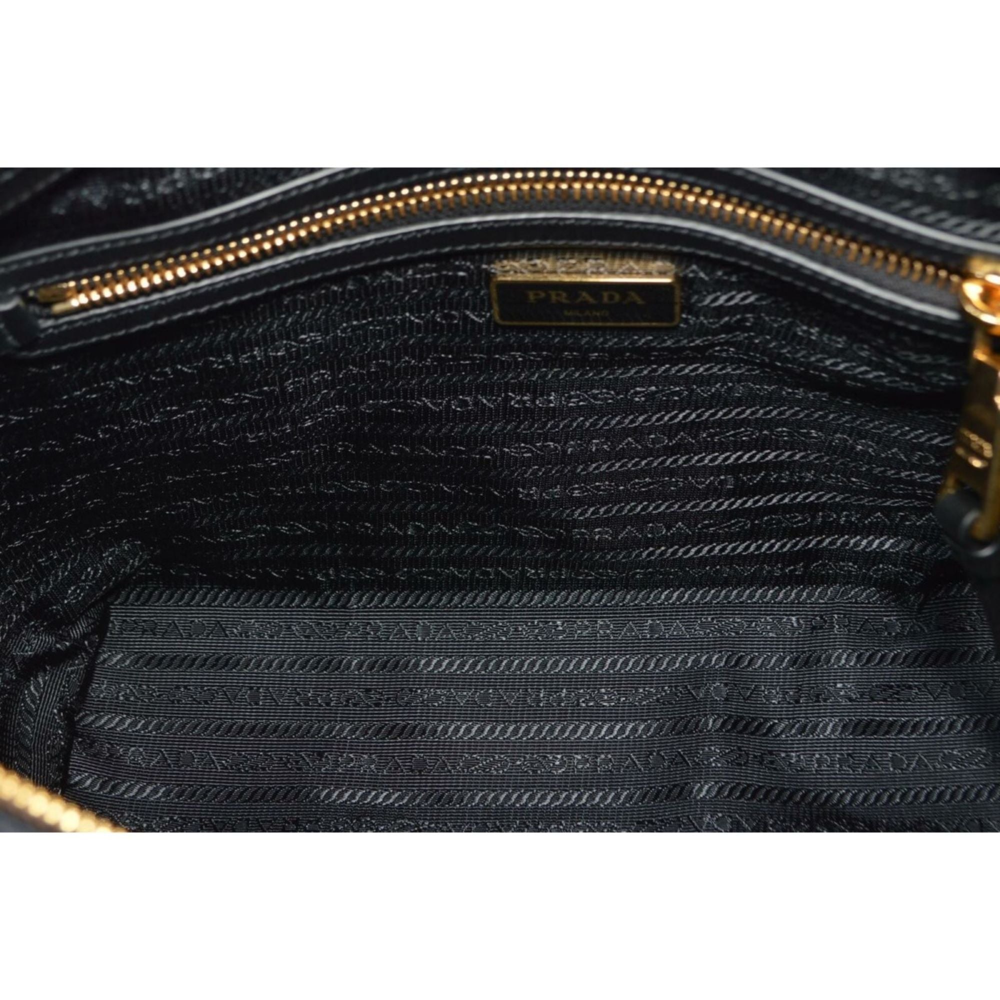 Prada Black Tessuto Nylon Leather Two-Way Satchel Handbag