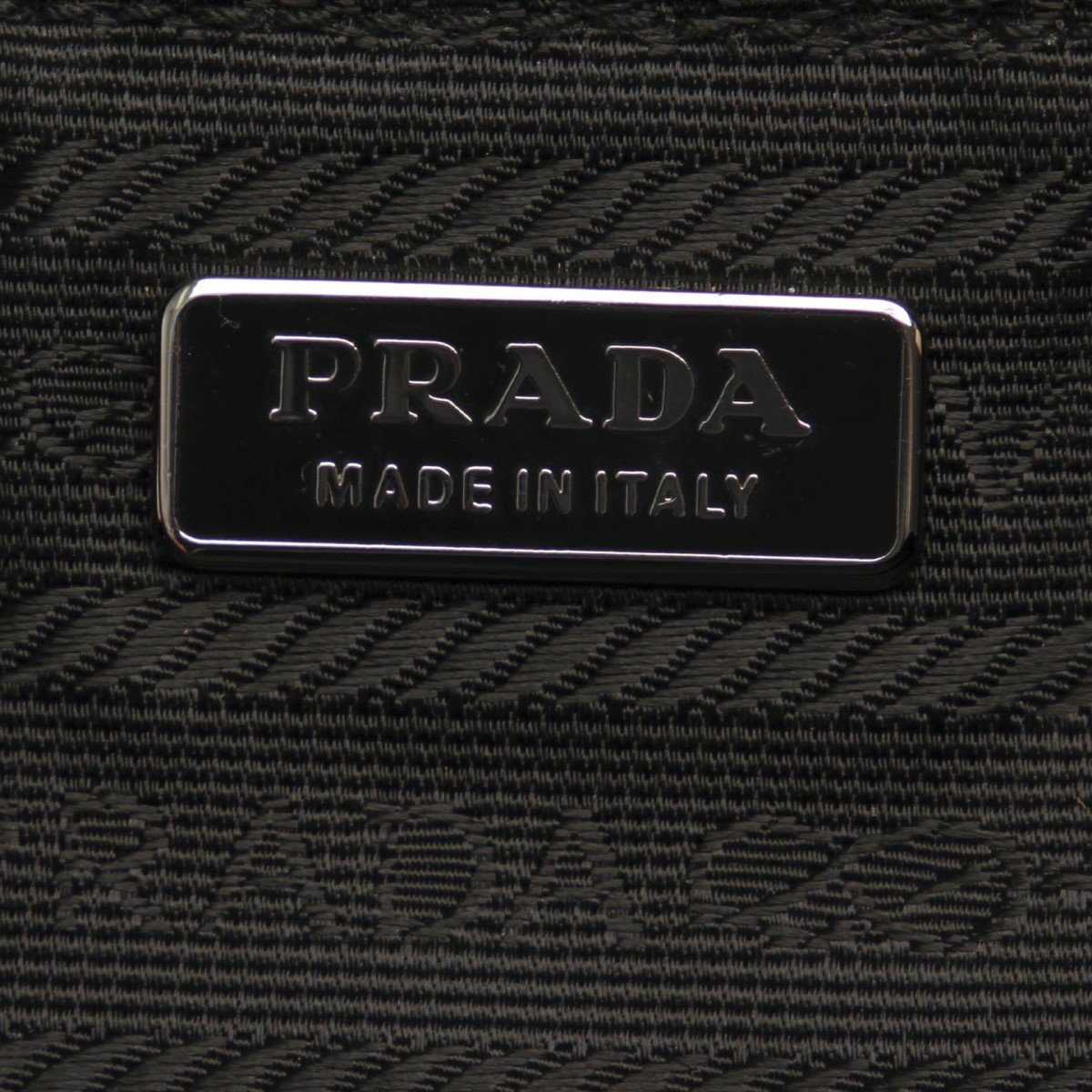 Prada Black Tessuto Nylon Pouch Prada Logo Wristlet Clutch Bag