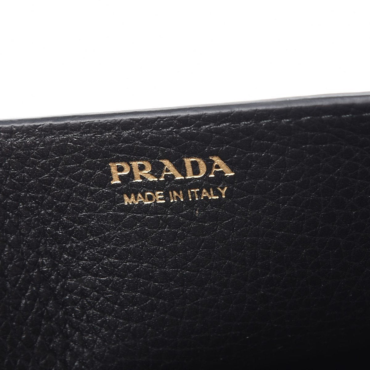 Prada Black Vitello Daino Leather Mini Crossbody Handbag