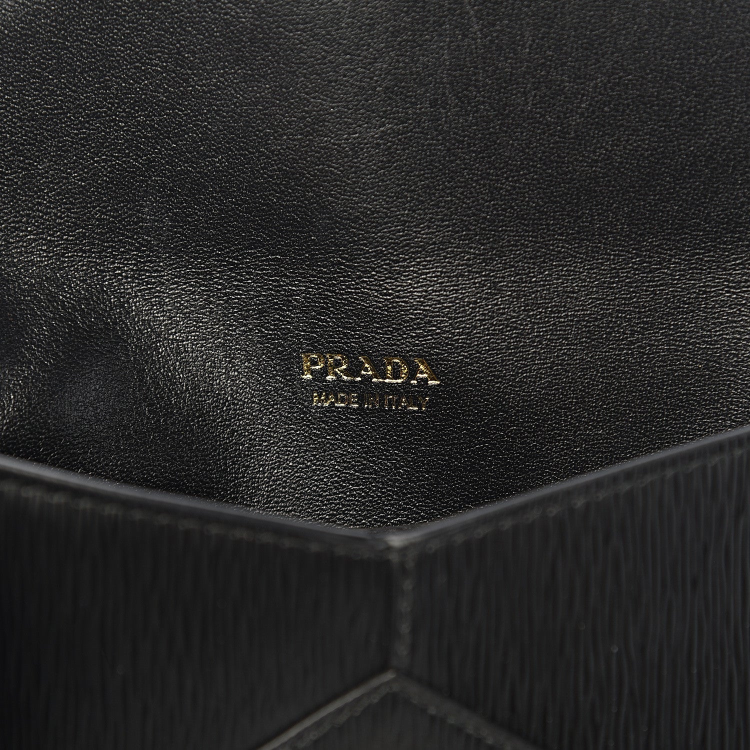 Prada Black Vitello Move Leather Long Envelope Wallet