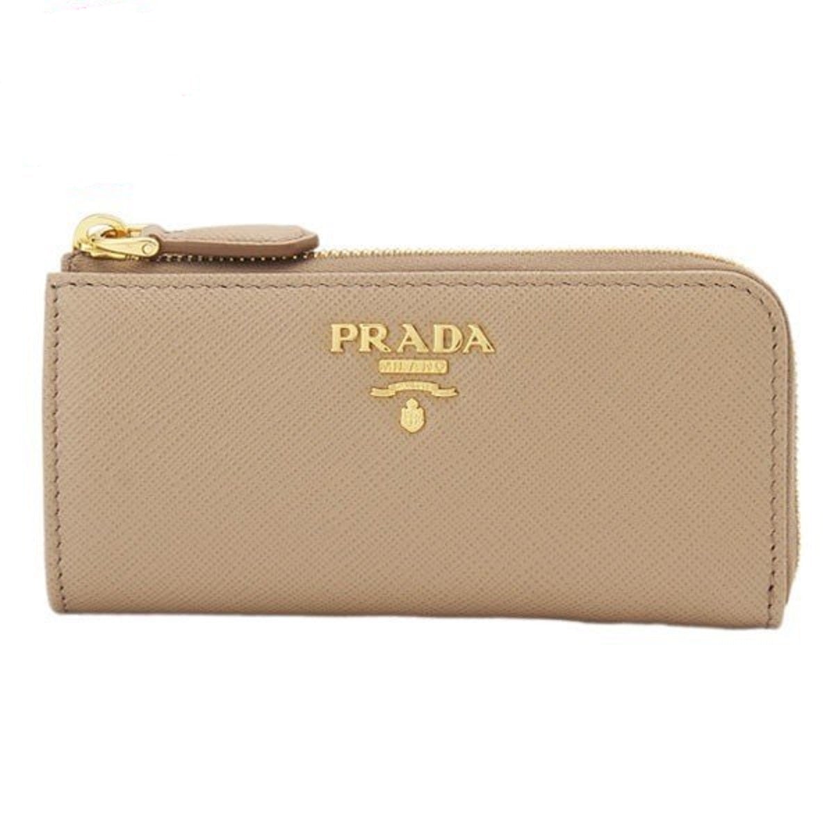 Prada Cammeo Saffiano Leather Key Holder Pouch Wallet