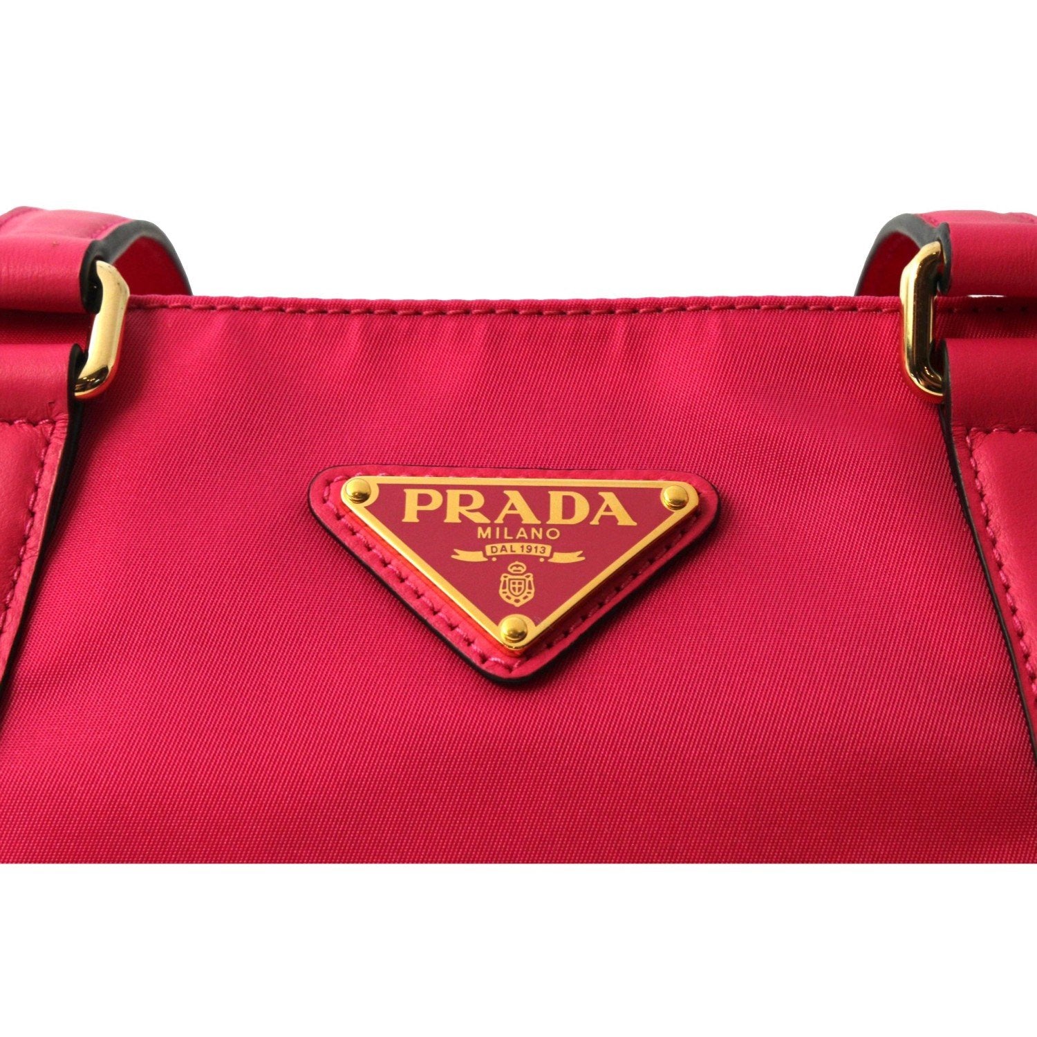 Prada Fuchsia Pink Tessuto Nylon Shopping Tote Bag