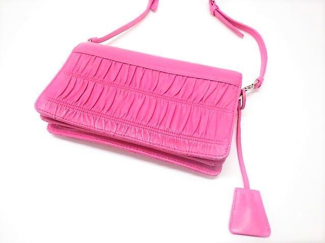 Prada Gaufre Classic Pink Nappa Leather Cross Body Handbag