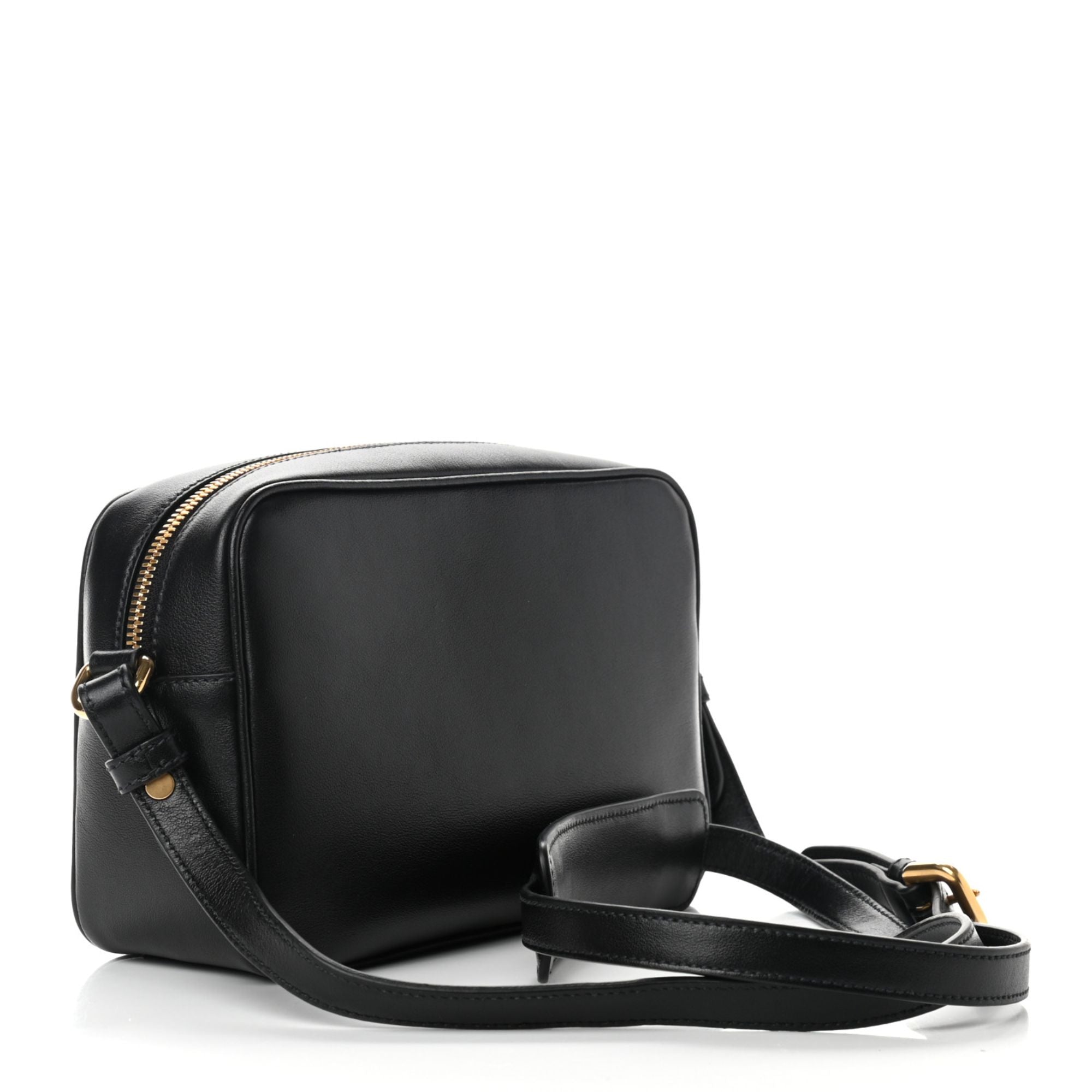 Prada Grace Lux Black Smooth Calf Leather Shoulder Camera Bag