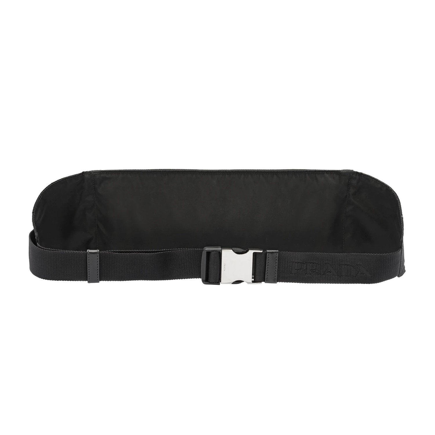 Prada Marsupio Black Nylon Saffiano Trim Triangle Logo Belt Bag