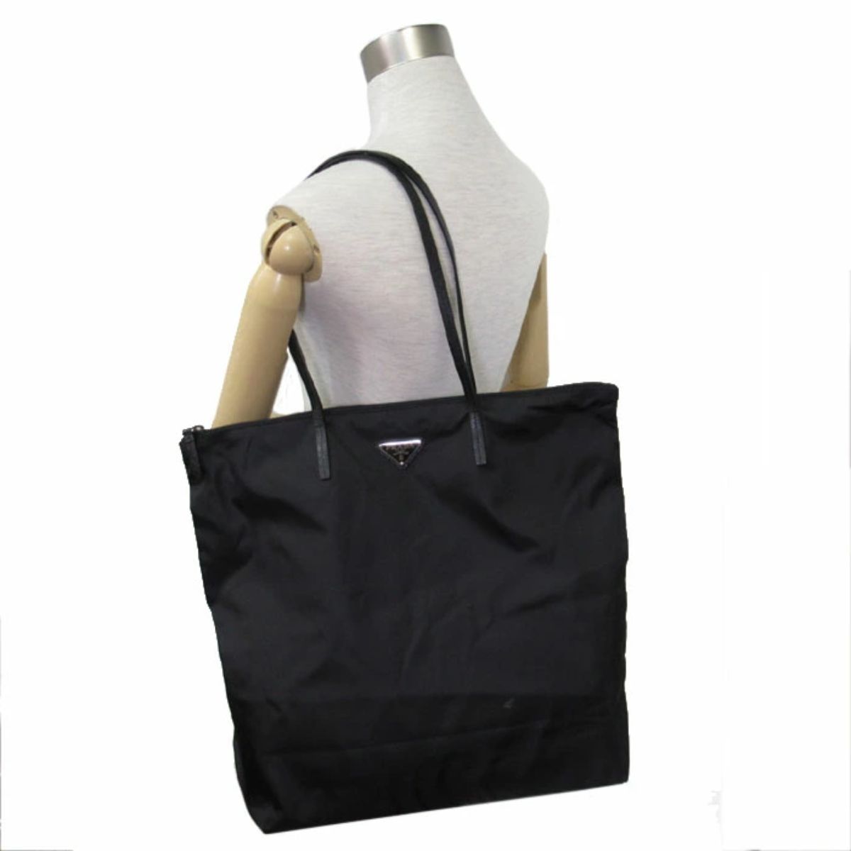 Prada Tessuto Nylon Black Shopping Tote