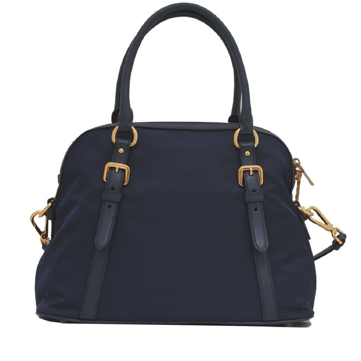 Prada Tessuto Nylon Saffiano Baltico Blue Convertible Satchel