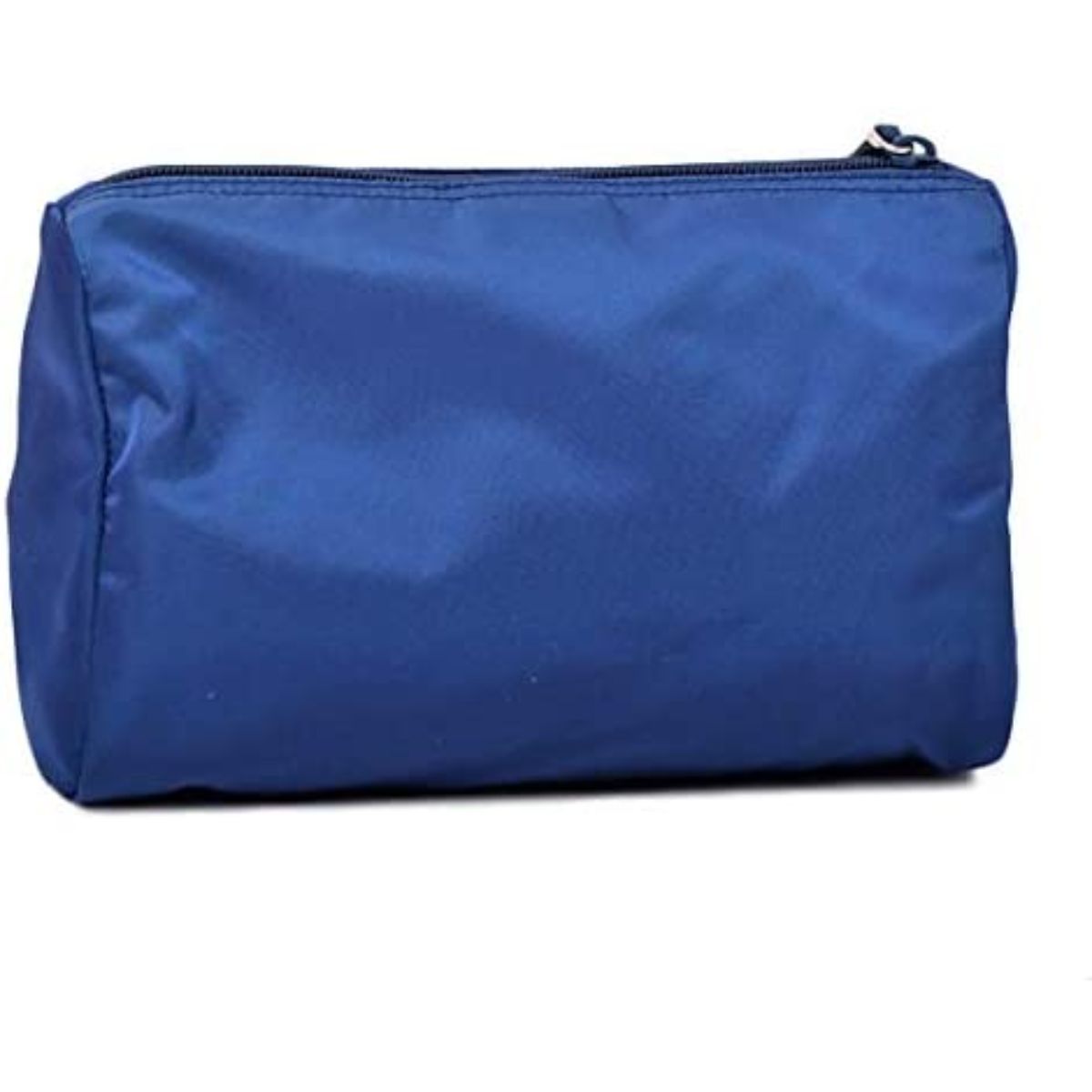 Prada Tessuto Nylon Triangle Logo Large Toiletry Case Bluette Blue