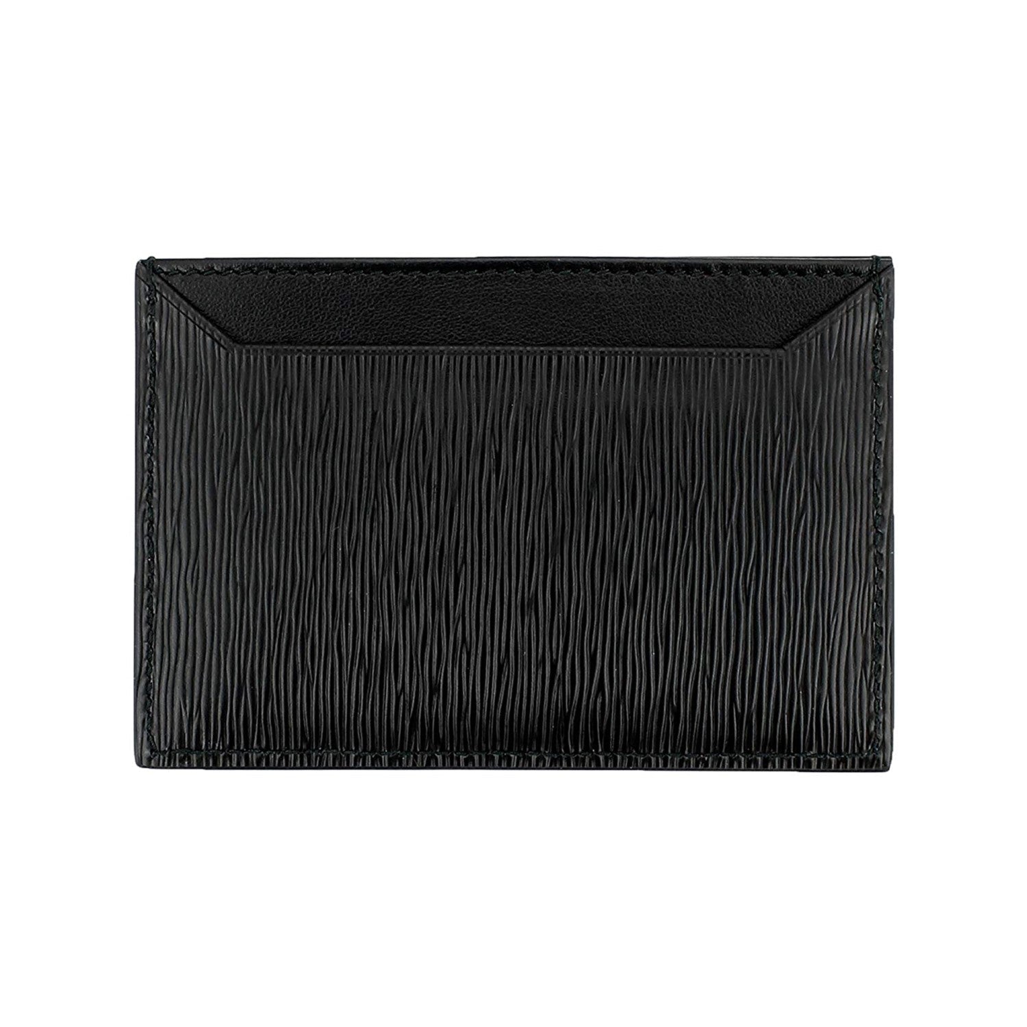 Prada Vitello Move Black Leather Card Holder Wallet