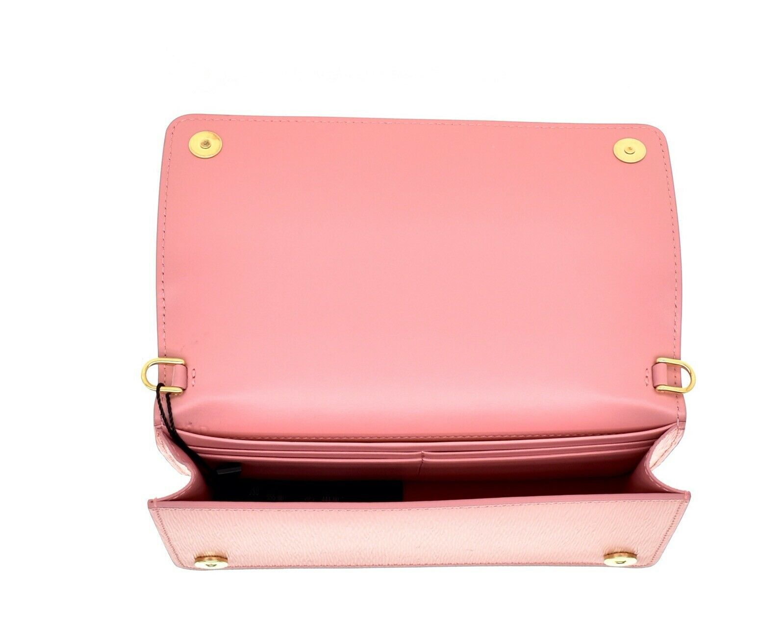 Prada Vitello Move Crossbody Chain Wallet Pink Petalo Leather