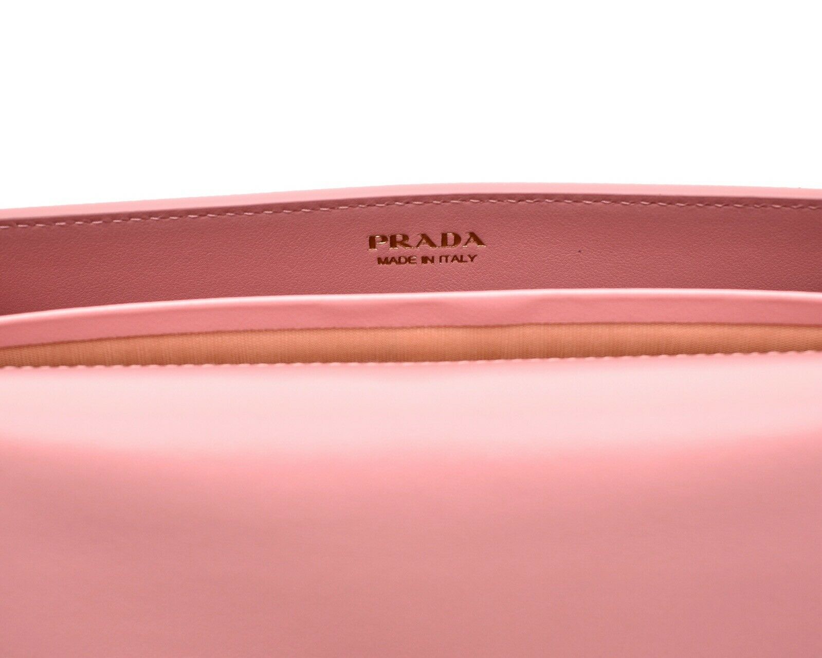 Prada Vitello Move Crossbody Chain Wallet Pink Petalo Leather