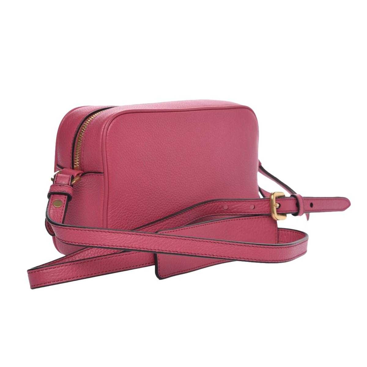 Prada Vitello Phenix Leather Peonia Pink Shoulder Camera Bag