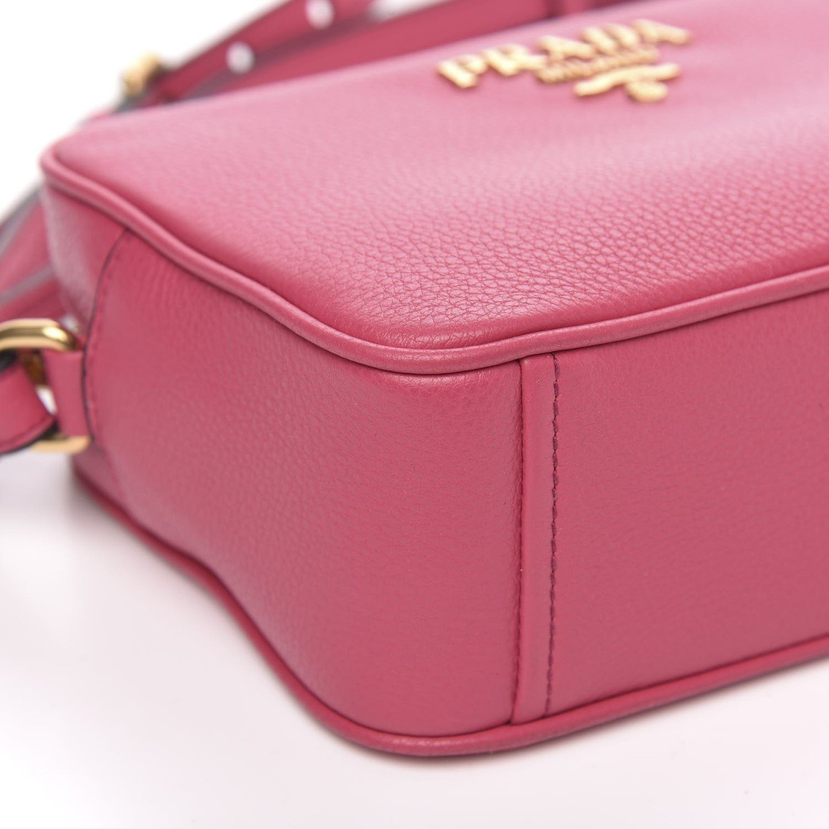 Prada Vitello Phenix Leather Peonia Pink Shoulder Camera Bag