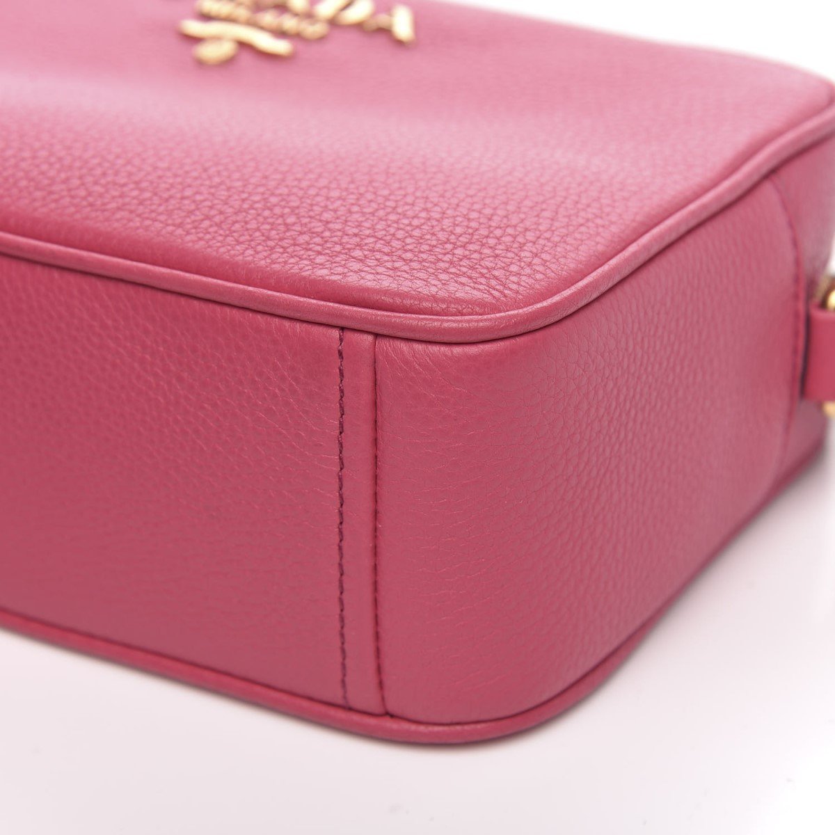 Prada Vitello Phenix Leather Peonia Pink Shoulder Camera Bag