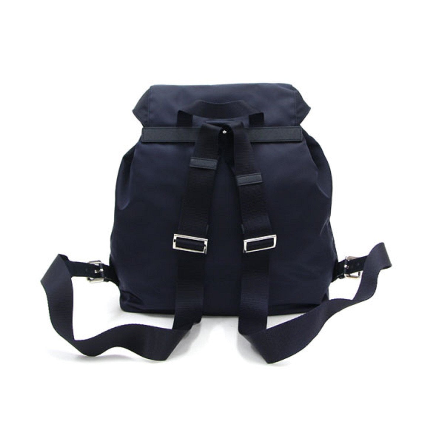 Prada Zainetto Navy Tessuto Nylon Leather Trim Backpack Rucksack