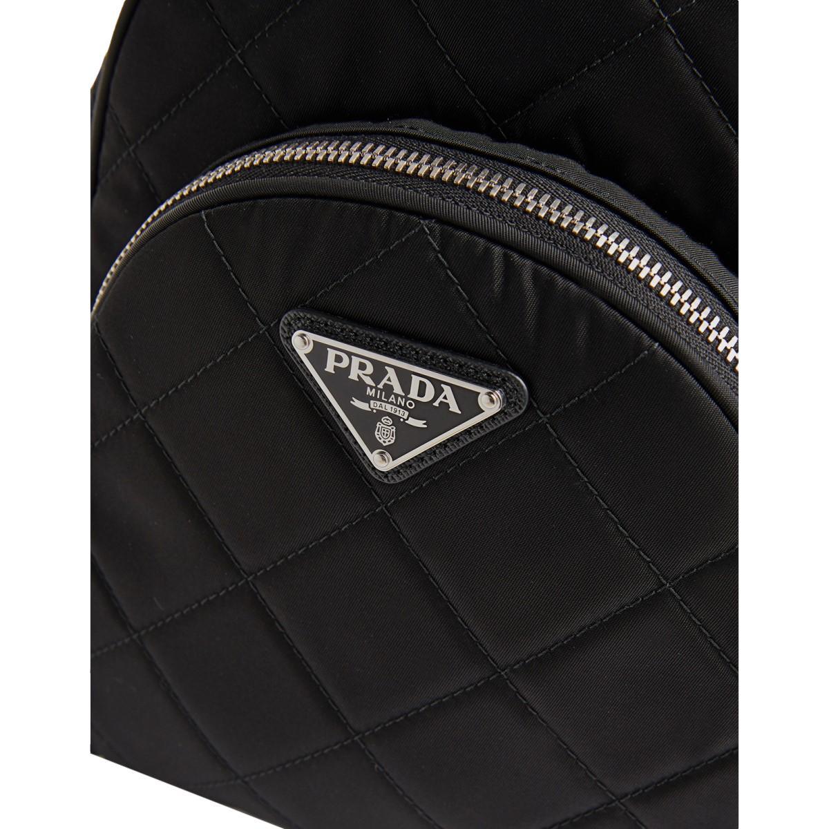 Prada Zaino Black Tessuto Nylon Quilted Backpack