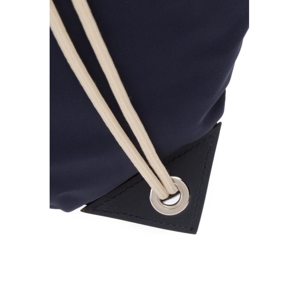 Prada Zaino Navy Tessuto Nylon Drawstring Backpack