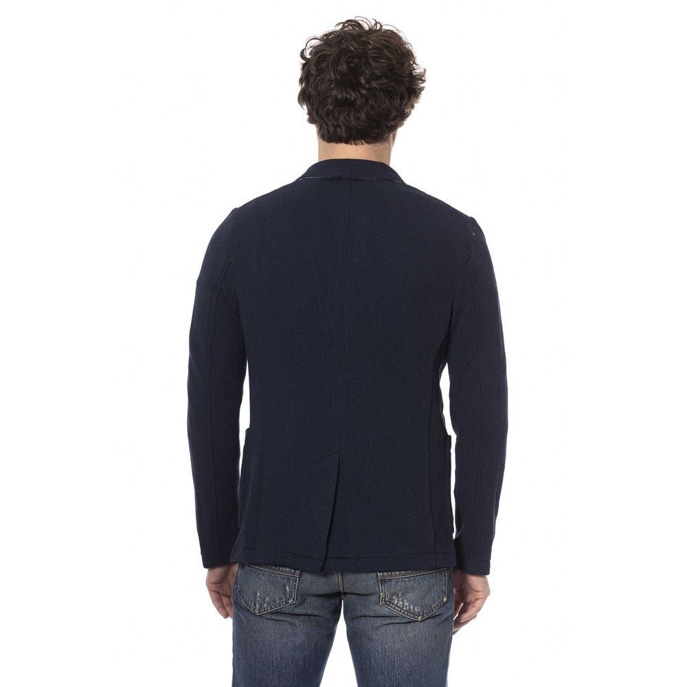 Distretto12 Classic Blue Cotton Blend Jacket