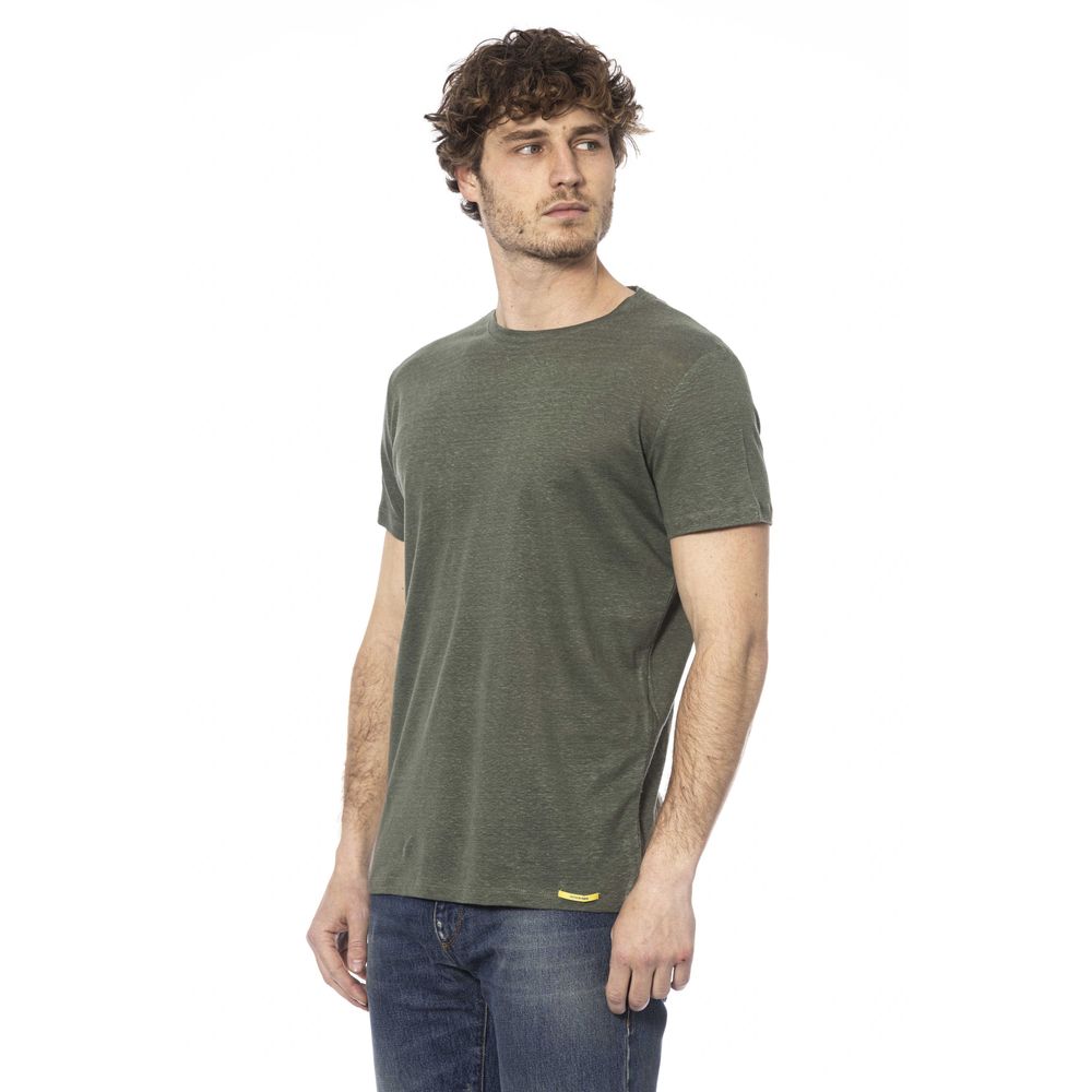 Distretto12 Elegant Green Crew Neck Cotton Tee