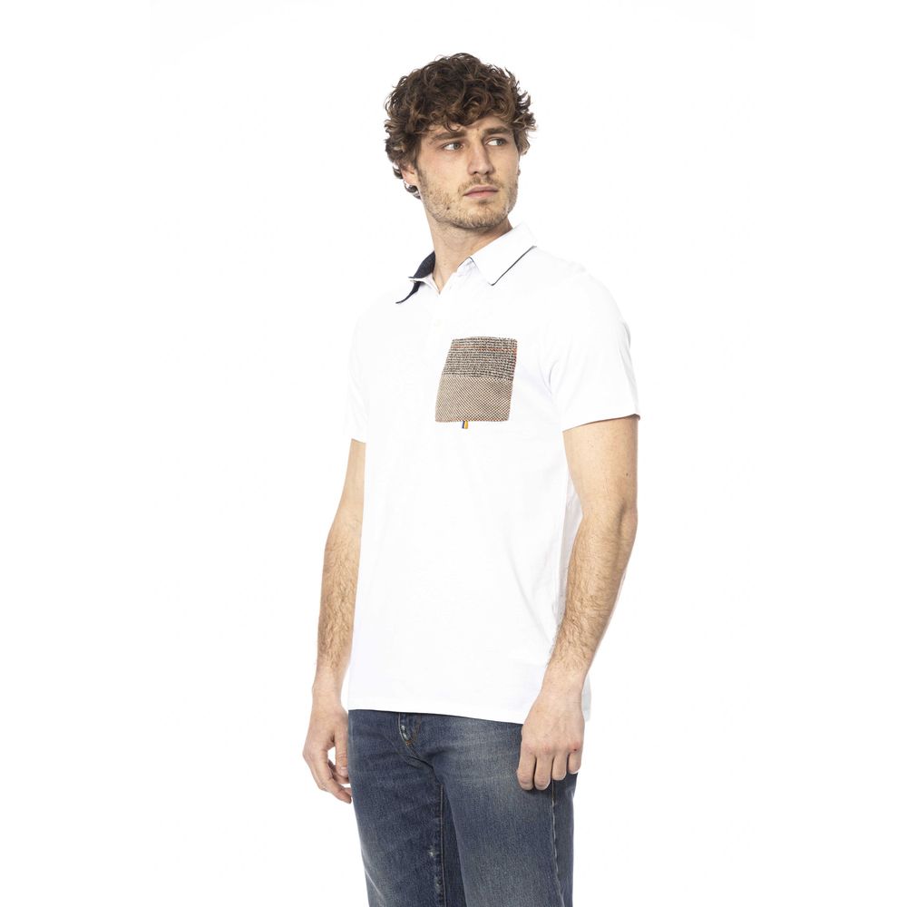 Distretto12 Chic White Cotton Short Sleeve Polo