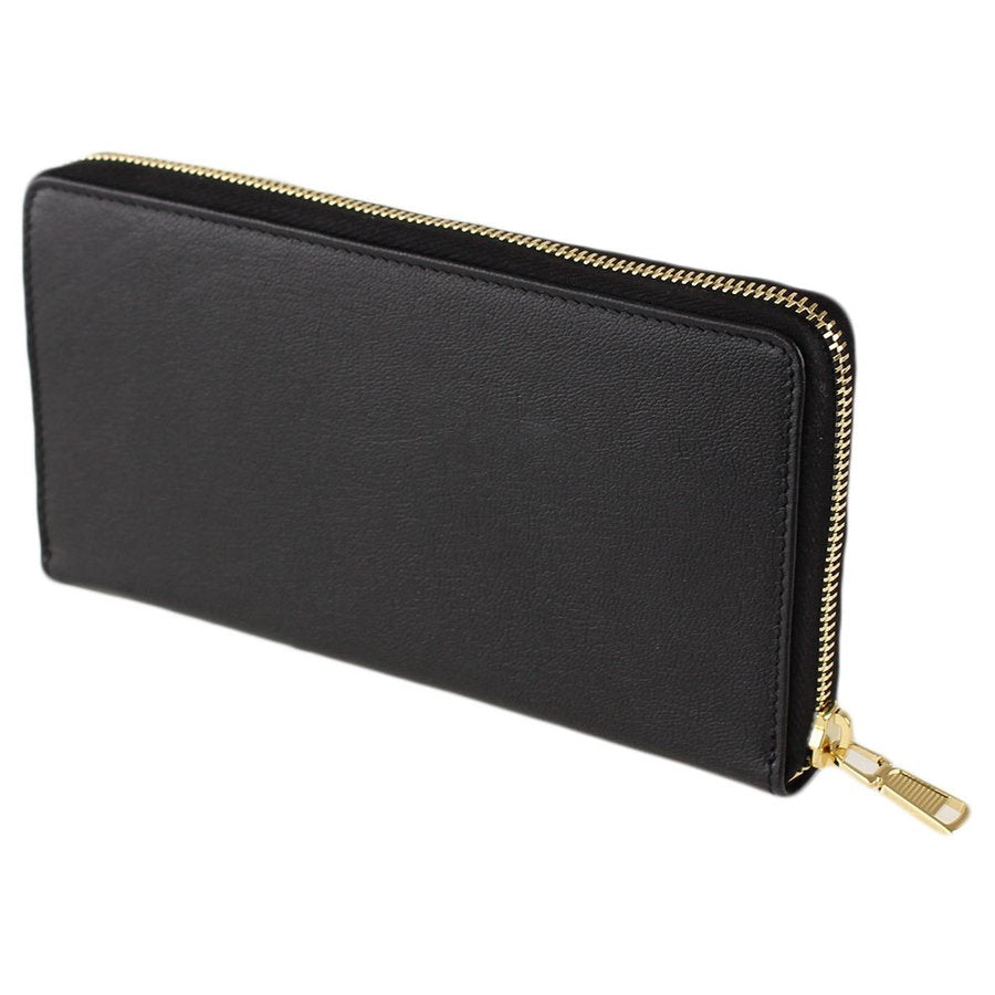 Saint Laurent Black Belle De Jour Leather Zip Around Wallet