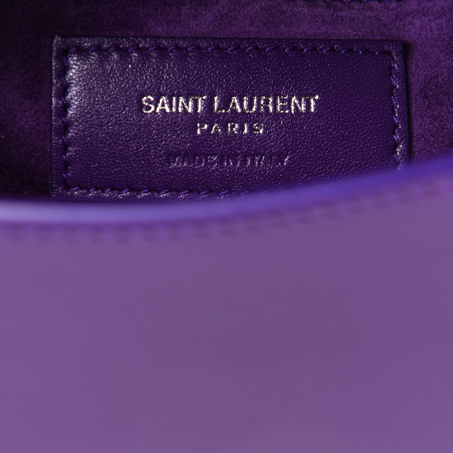 Saint Laurent Carre Royal Purple Ultra Soft Calf Leather