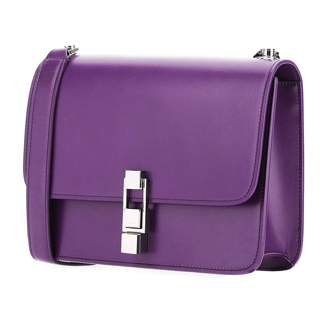 Saint Laurent Carre Royal Purple Ultra Soft Calf Leather